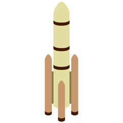 Isolated rocket icon