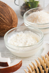 Natural hair treatment with coconut