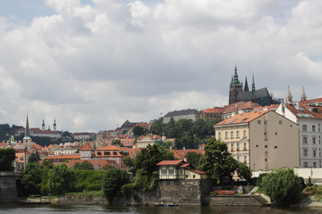 Obraz premium View across vltava River Prague