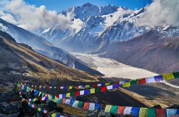 Crédence de cuisine en verre imprimé Himalaya Langtang Himalayas Valley Trekking Nepal