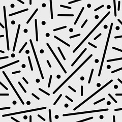 Abstract seamless pattern with stripes and dots
