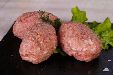 Raw pork cutlet