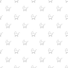 Baby background from line icon. Linear vector pattern