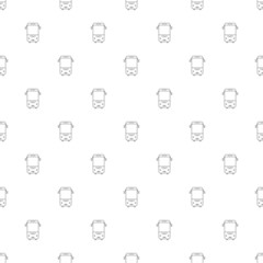 Bus background from line icon. Linear vector pattern