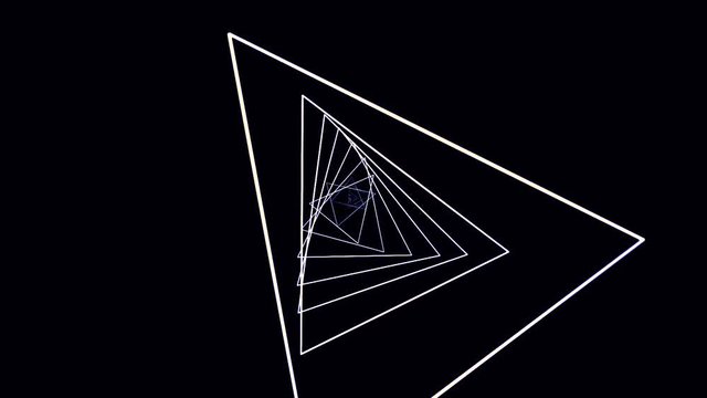 Abstract motion graphics with colored spiral. Parametric motion. Abstract futuristic space background. Fantastic video animation with stripe wave object in motion