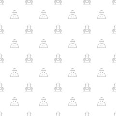 Worker background from line icon. Linear vector pattern