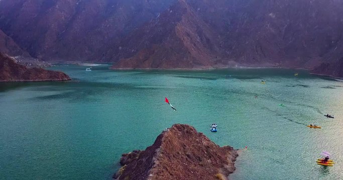 UAE Flag Hatta Dam