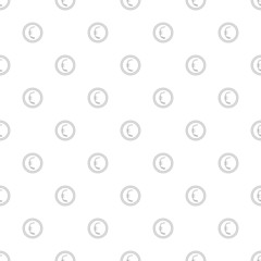 Euro coin background from line icon. Linear vector pattern