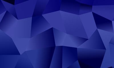Fototapeta premium Dark blue polygon background with triangles of different shape and size Geometric pattern, backdrop. 