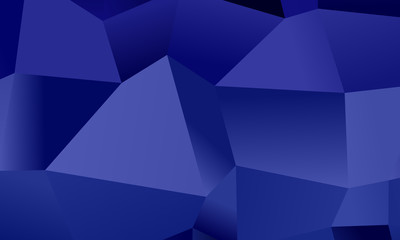 Obraz premium Dark blue polygon background with triangles of different shape and size Geometric pattern, backdrop. 