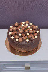Wedding chocolate cake for celebrations