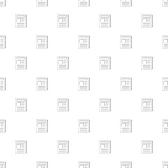 Newspaper background from line icon. Linear vector pattern