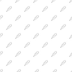 Thermometer background from line icon. Linear vector pattern