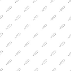 Thermometer background from line icon. Linear vector pattern