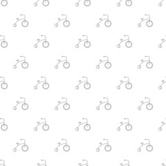 Tricycle background from line icon. Linear vector pattern