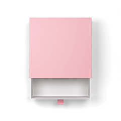 Blank drawer type box mockup