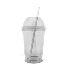 Transparent plastic cup for juice and other drinks