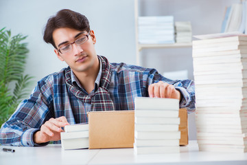 Writer presenting his books to public