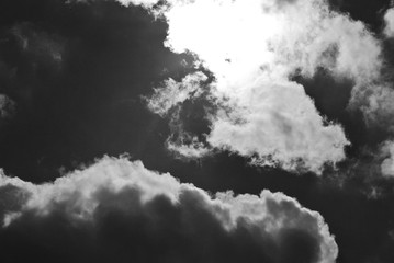 Obraz na płótnie Canvas sky with cumulus clouds after a thunderstorm