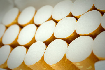  Cigarette price concept. Cigarettes close-up