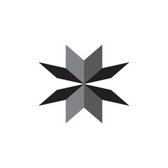 Obraz premium Four arrow logo 3d vector