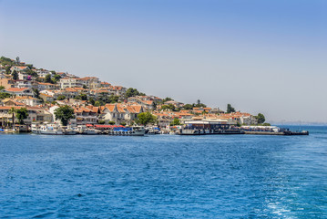 Fototapeta na wymiar Istanbul, Turkey, 18 July 2011: Kinali Island, Princes Islands district of Istanbul