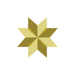 Golden Star logo vector design