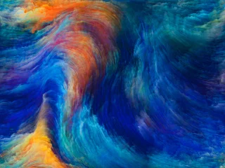 Zelfklevend Fotobehang Mix van kleuren Synergieën van verf