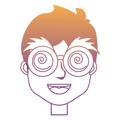 Obraz premium man with crazy glasses over white background, colorful design. vector illustration