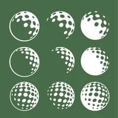 Foto auf Acrylglas corporate identity golf ball iconic graphic golf balls © Mirror-images