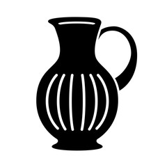 Jug milk or water canister. Pitcher logo in simple syle.
