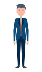 businessman standing over white background, vector illustration
