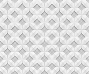 3d rendering. seamless modern white grid square pattern wall background.