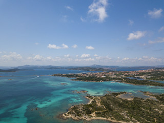 Fototapeta na wymiar Aerial Perspective over La Maddalena