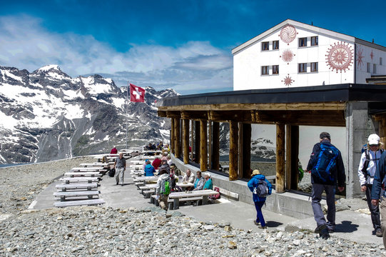 Guest House and Sightseeing Spot with Tables and Benches.