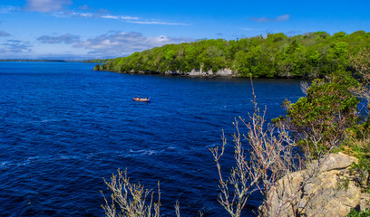 Amazing deep blue lake at Killarney National Park - an idyllic romantic place