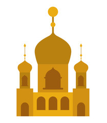 arabic castle building facade vector illustration design