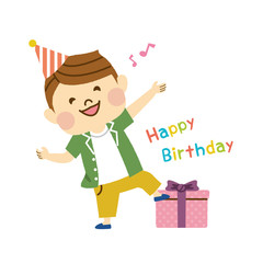 誕生日をお祝いする男性