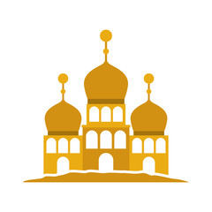 arabic castle building facade vector illustration design