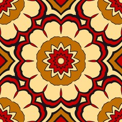 Art deco floral pattern of geometric elements. seamless pattern. Vector illustration. design for printing, presentation, textile industry.