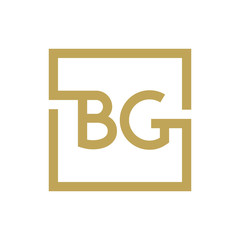 two letter logo line square