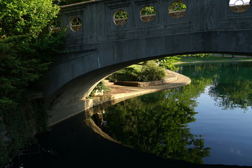cincinnati eden park twin lakes bridges and garden