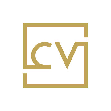 two letter logo line square CA TO CZ