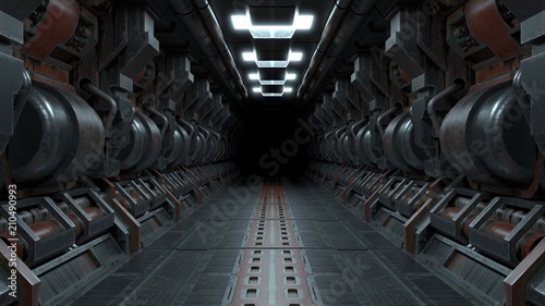 Corridors Interior Design Sci Fi Spaceship Future Concept