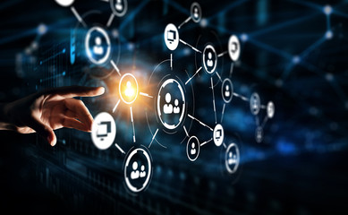Obraz premium Social connection and networking