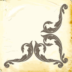 Vector baroque of vintage elements for design. 