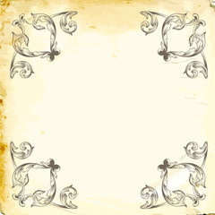 Vector baroque of vintage elements for design. 