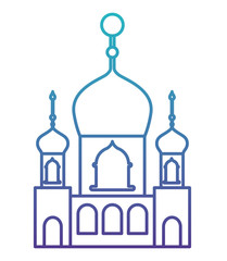 arabic castle building facade vector illustration design