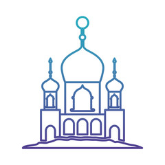 arabic castle building facade vector illustration design