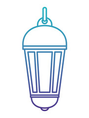 traditional arabic lamp hanging vector illustration design